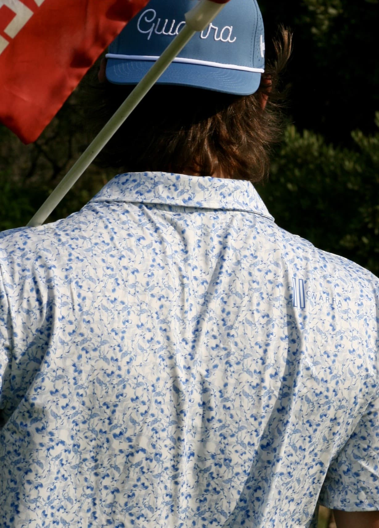 Gwarra performance polo in original Gwarra design